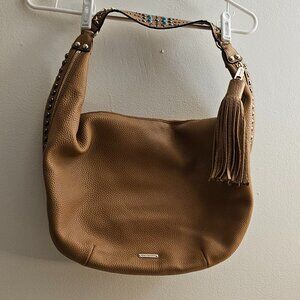 Rebecca Minkoff "Austin Bailey" Large Fab Hobo in Brown Leather